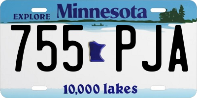 MN license plate 755PJA