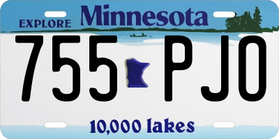 MN license plate 755PJO