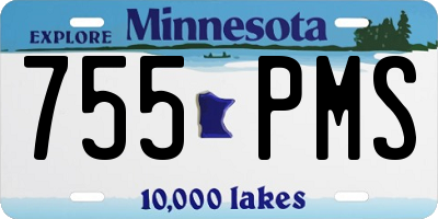 MN license plate 755PMS