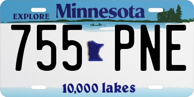 MN license plate 755PNE