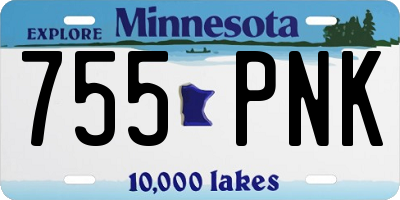 MN license plate 755PNK