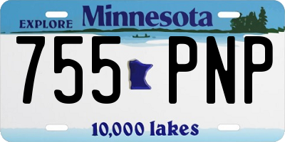 MN license plate 755PNP