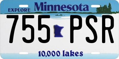 MN license plate 755PSR