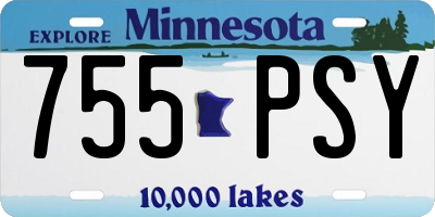 MN license plate 755PSY