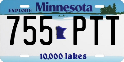 MN license plate 755PTT
