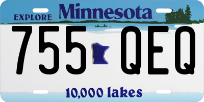 MN license plate 755QEQ