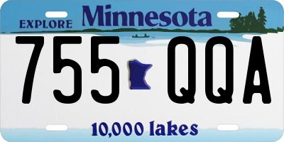 MN license plate 755QQA