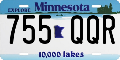 MN license plate 755QQR