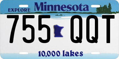 MN license plate 755QQT