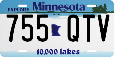 MN license plate 755QTV