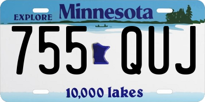 MN license plate 755QUJ
