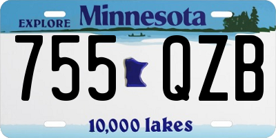 MN license plate 755QZB