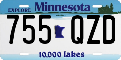 MN license plate 755QZD