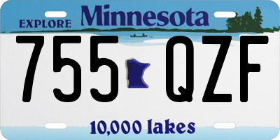 MN license plate 755QZF