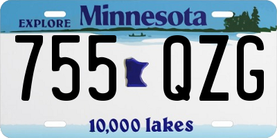 MN license plate 755QZG