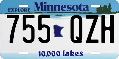 MN license plate 755QZH