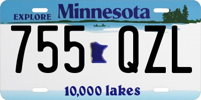 MN license plate 755QZL