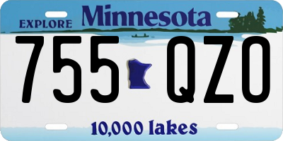 MN license plate 755QZO