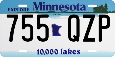MN license plate 755QZP