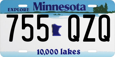 MN license plate 755QZQ