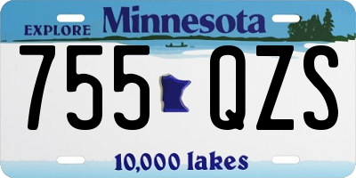 MN license plate 755QZS