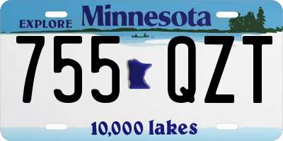 MN license plate 755QZT