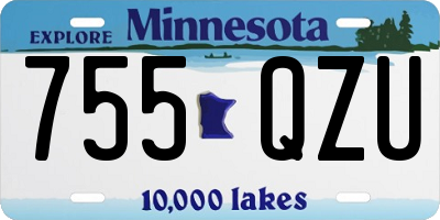 MN license plate 755QZU