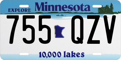 MN license plate 755QZV