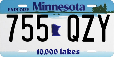 MN license plate 755QZY