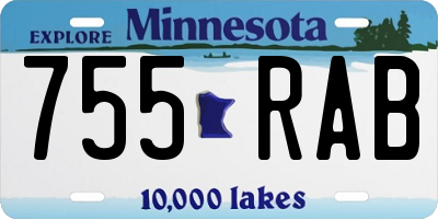 MN license plate 755RAB