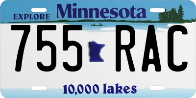 MN license plate 755RAC