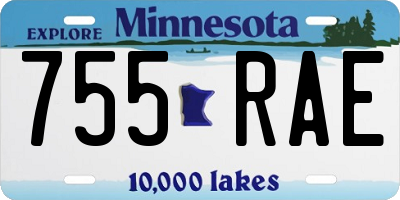 MN license plate 755RAE