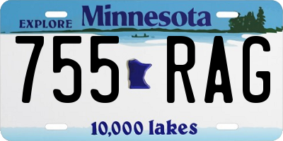 MN license plate 755RAG