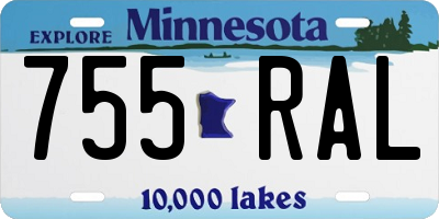 MN license plate 755RAL