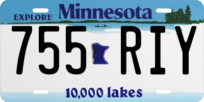 MN license plate 755RIY
