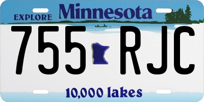MN license plate 755RJC