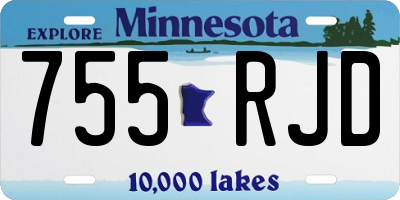 MN license plate 755RJD