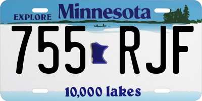 MN license plate 755RJF