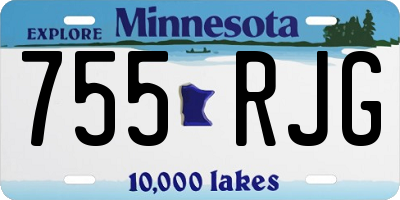 MN license plate 755RJG
