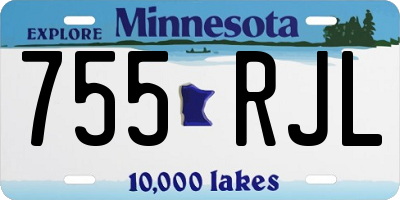MN license plate 755RJL