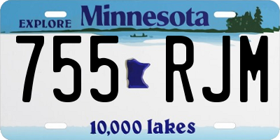 MN license plate 755RJM
