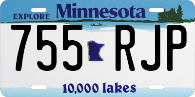 MN license plate 755RJP