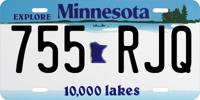 MN license plate 755RJQ