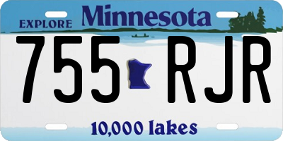 MN license plate 755RJR