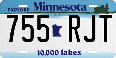 MN license plate 755RJT