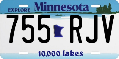 MN license plate 755RJV