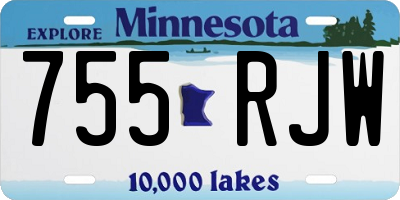 MN license plate 755RJW