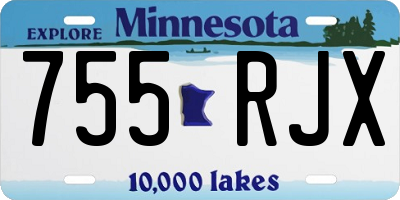 MN license plate 755RJX