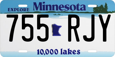 MN license plate 755RJY