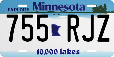 MN license plate 755RJZ